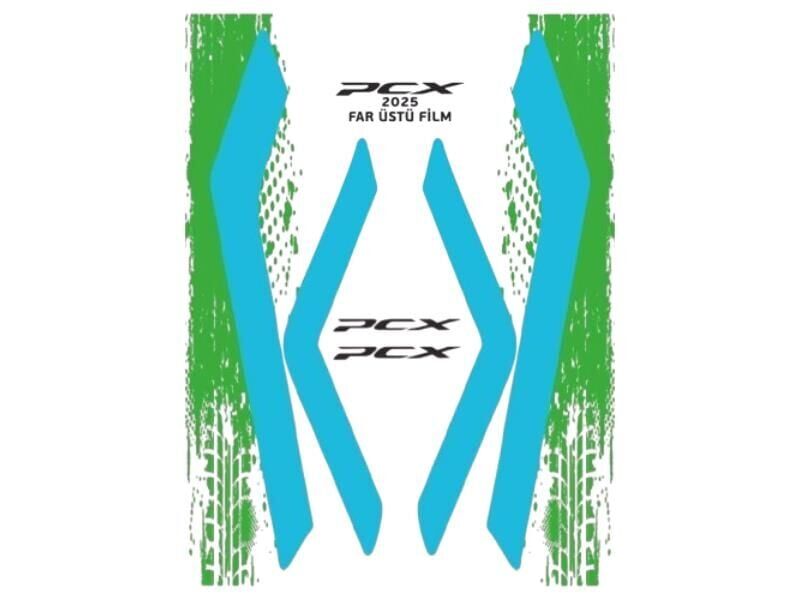 Honda Pcx 2025 Uyumlu Far Üstü Film Mavi