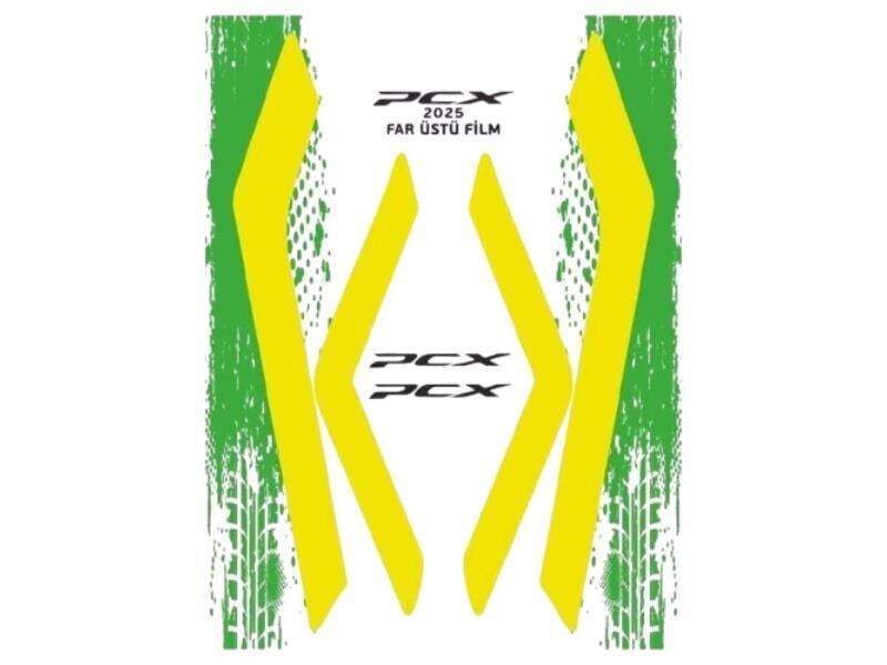 Honda Pcx 2025 Uyumlu Far Üstü Film Sarı