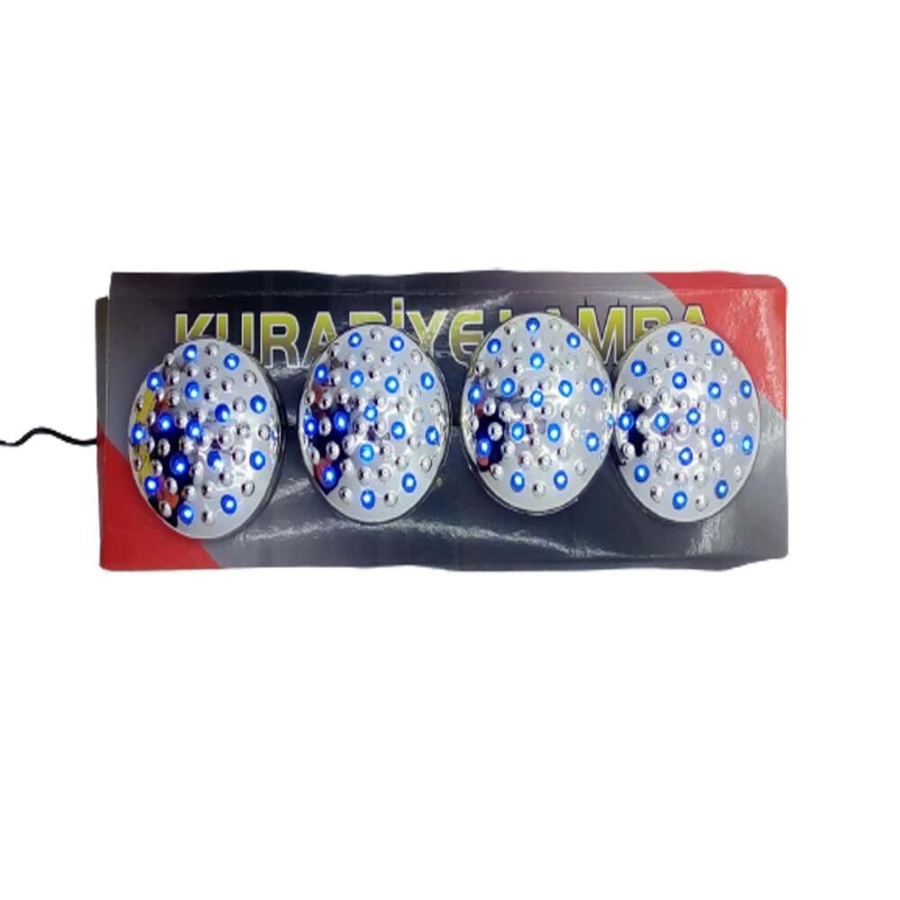 Yapışkan Kurabiye Ledli Lamba 4 Lü Mavi 001