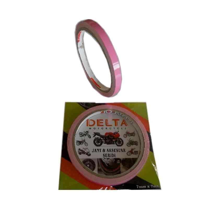 Pembe 7Cm X 7 M Opak 1 Set Jant Şeridi