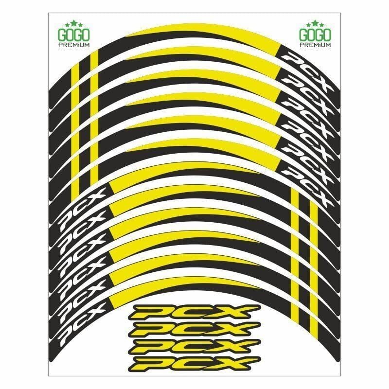 Honda Flo Sarı I Reflektör Baskı Pcx Uyumlu 1 Set Jant Şeridi