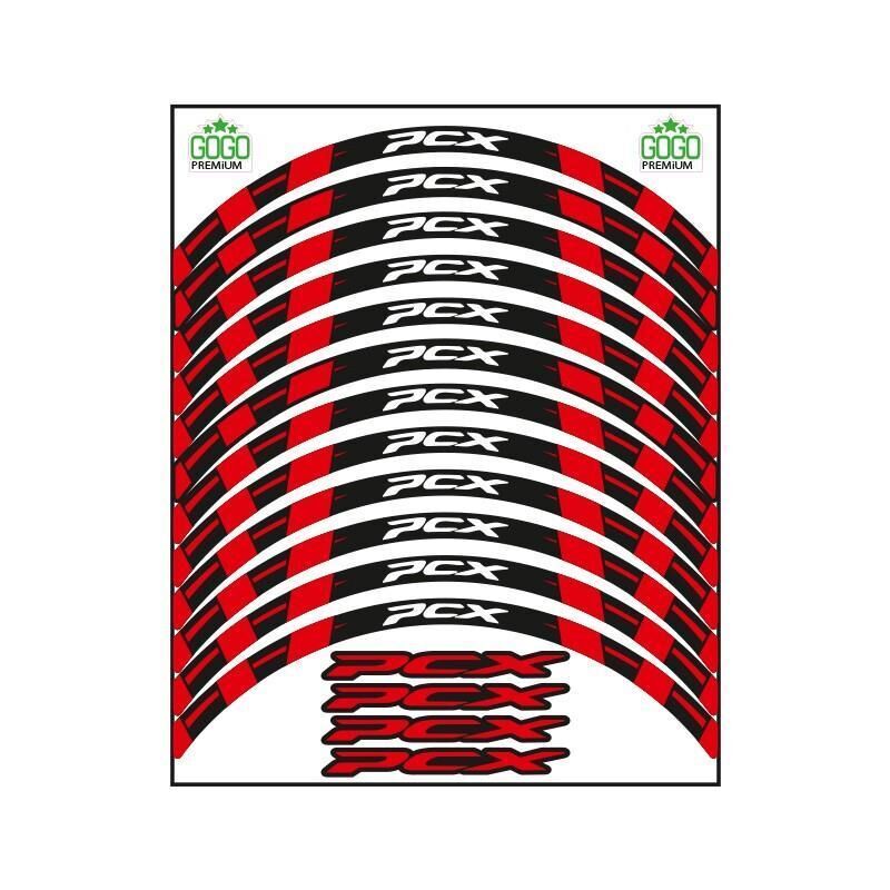 Honda Kırmızı Iı Reflektör Baskı Pcx Uyumlu 1 Set Jant Şeridi