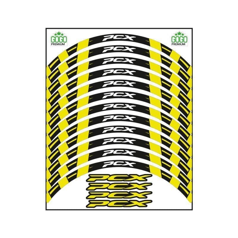 Honda Flo Sarı Iı Reflektör Baskı Pcx Uyumlu 1 Set Jant Şeridi