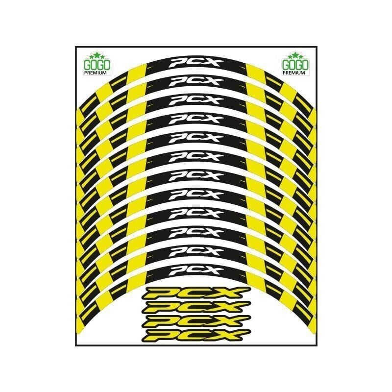 Honda Flo Sarı Iı Reflektör Baskı Pcx Uyumlu 1 Set Jant Şeridi