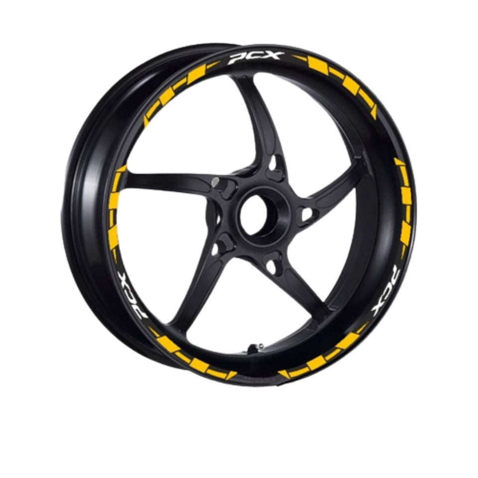 Honda Sarı Iı Reflektör Baskı Pcx Uyumlu 1 Set Jant Şeridi