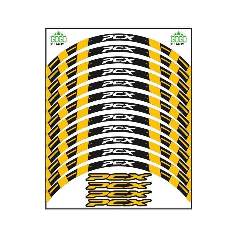 Honda Sarı Iı Reflektör Baskı Pcx Uyumlu 1 Set Jant Şeridi