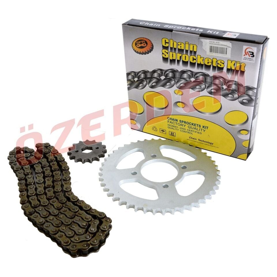 Mondial Mh Ön-Arka Dişli Zincir Seti 38-15T 428-116L Sfr