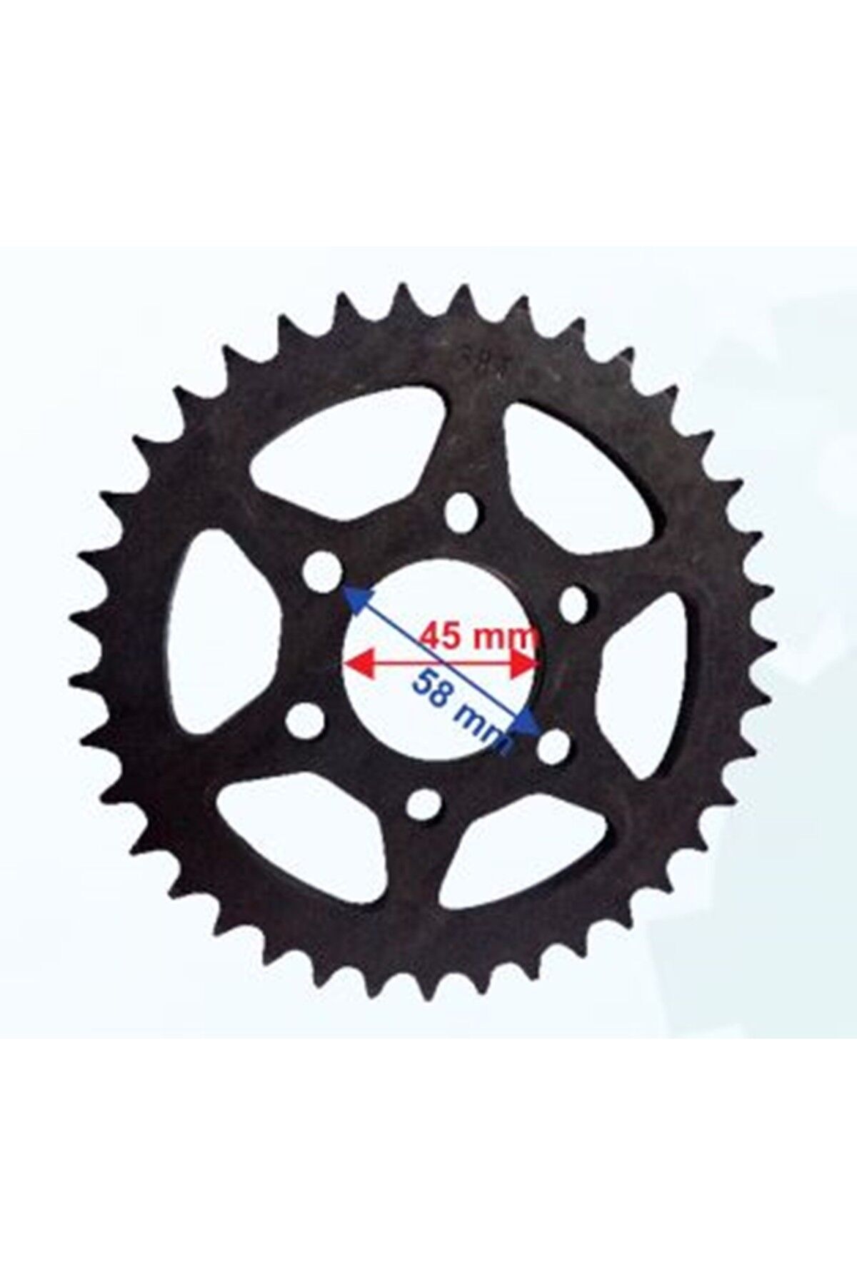 Atv Motoran Arka Dişli 428-38T İç 45X6 Delikli Ind Öm