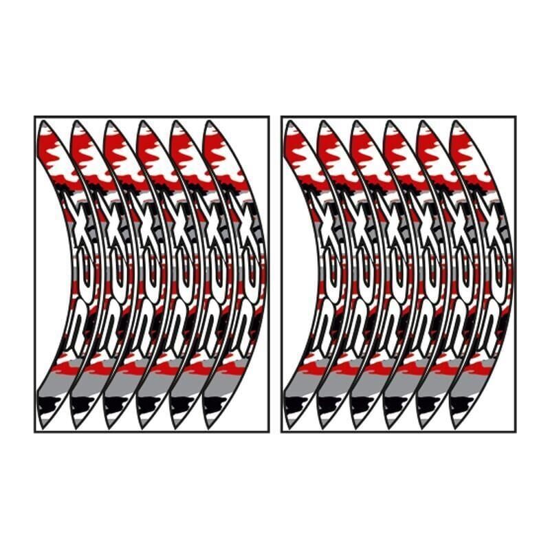 Honda Kamuflaj Kırmızı Büyük Pcx Uyumlu 1 Set Jant Şeridi