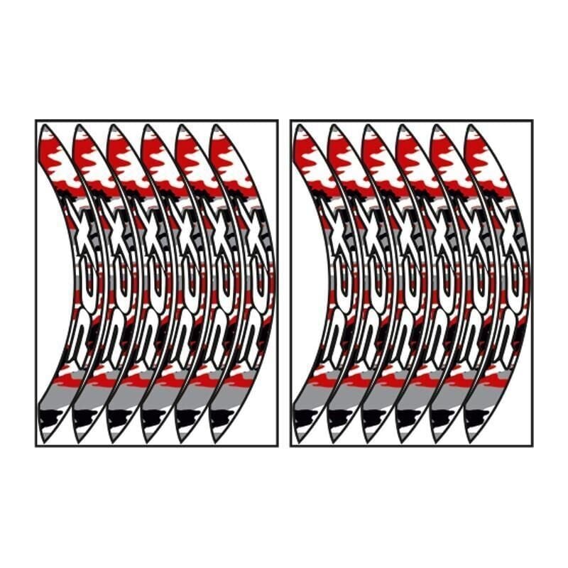 Honda Kamuflaj Kırmızı Büyük Pcx Uyumlu 1 Set Jant Şeridi