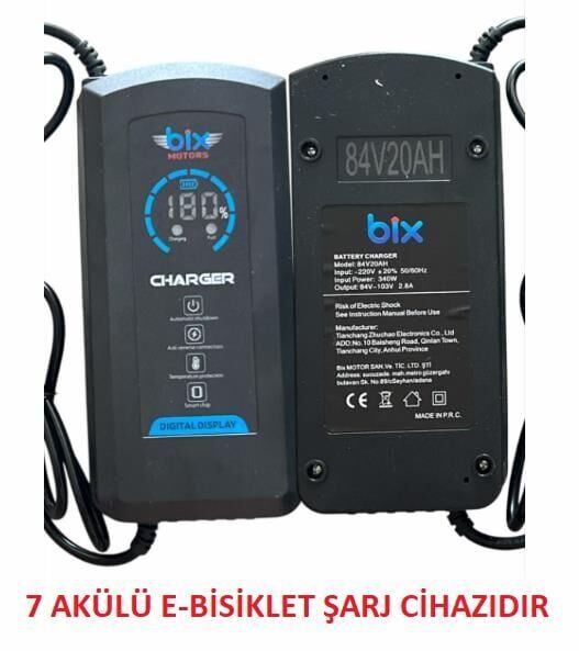 Şarj Cihazı 84V 20Ah Dijital Göstergeli E-Bisiklet
