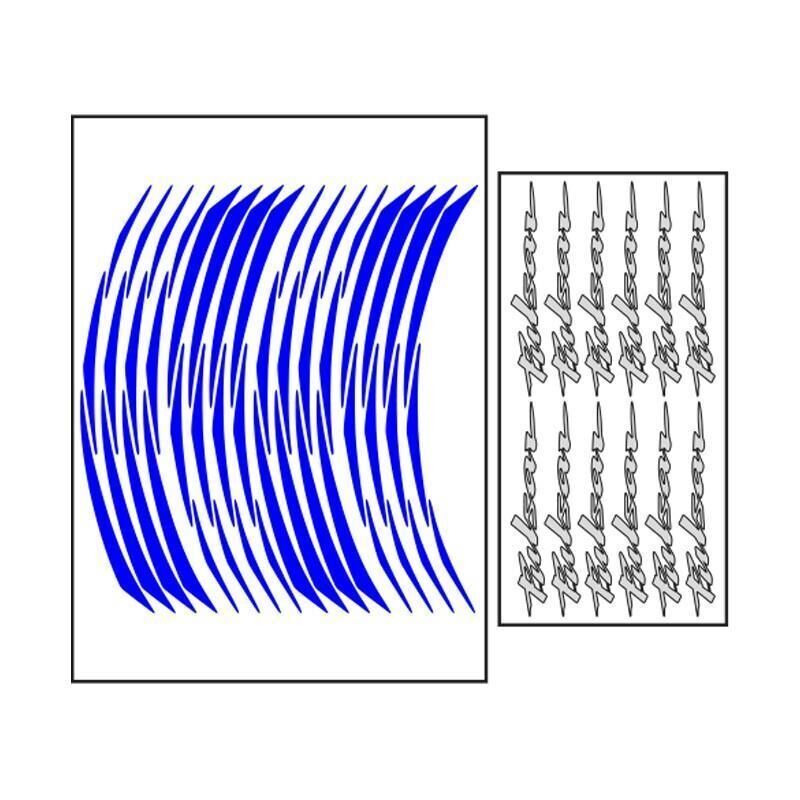 Bajaj Reflektör Mavi Pulsar Uyumlu 1 Set Jant Şeridi