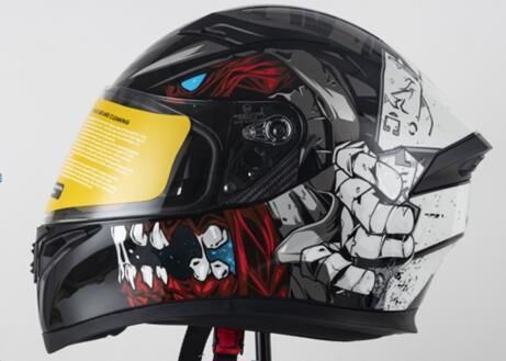 Kask Çeneli Gözlüklü Evo Kuru Kafa 31607 -L-