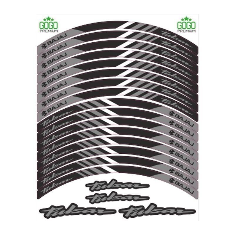 Bajaj Reflektör Gri Baskı Pulsar Uyumlu 1 Set Jant Şeridi