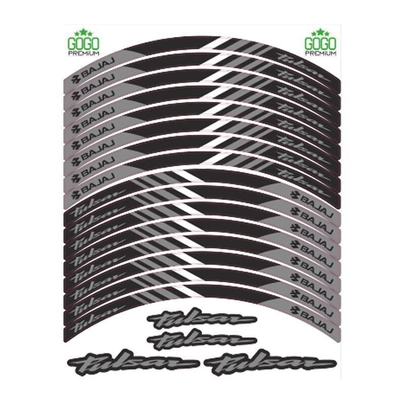 Bajaj Reflektör Gri Baskı Pulsar Uyumlu 1 Set Jant Şeridi