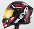 Kask Çeneli Gözlüklü Evo Kırmızı-Beyaz-Siyah 31608 -M-