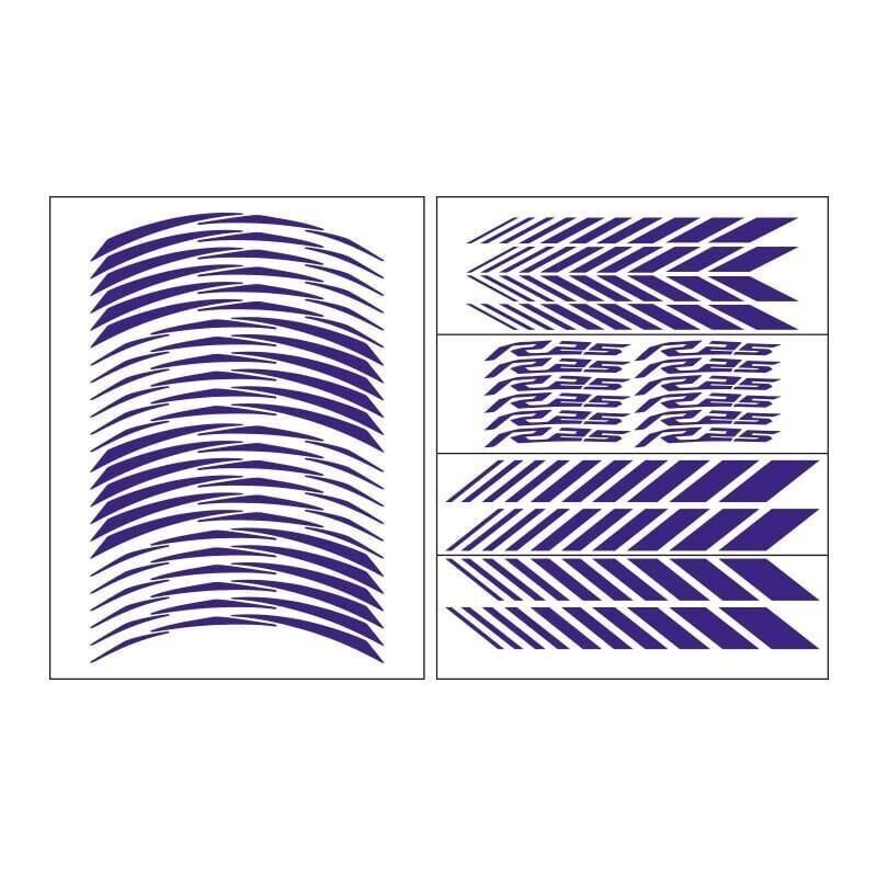 Yamaha Reflektör Mavi Racing R25 Uyumlu 1 Set Jant Şeridi