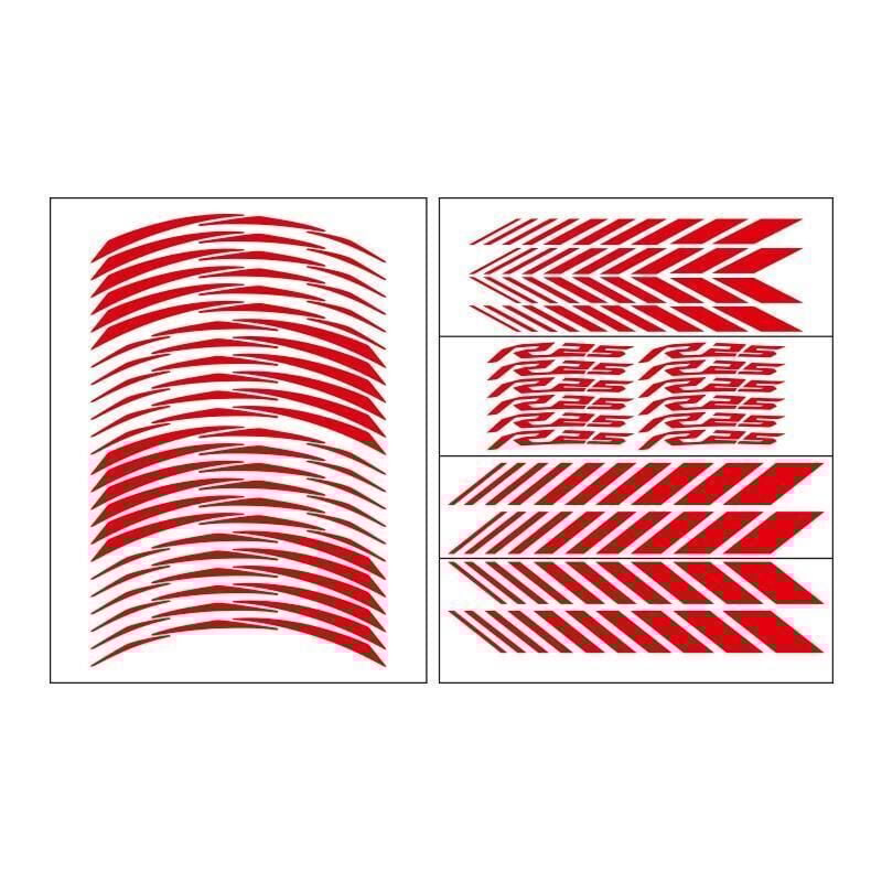 Yamaha Reflektör Kırmızı Racing R25 Uyumlu 1 Set Jant Şeridi