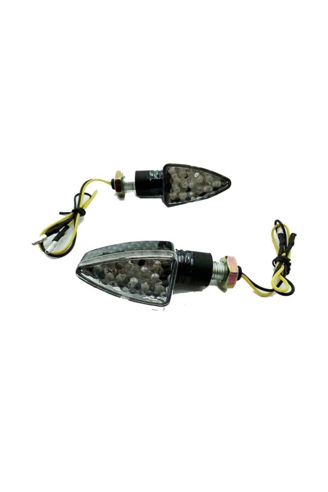 Sinyal Ledli Küçük Karbon 026 Sarı Işık 2 Li Set