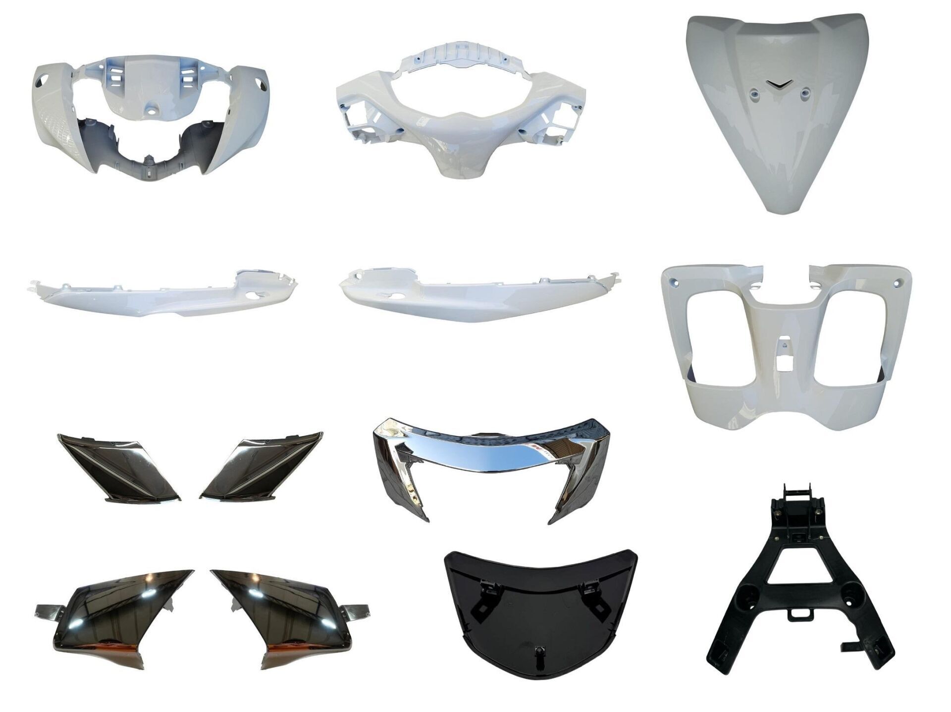 Tvs Jupiter 125 Kaporta Seti (Plastik) 13 Parça Beyaz