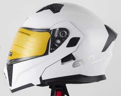 Kask Çenesi Açılır Gözlüklü Evo Mat Beyaz 90607 -S-