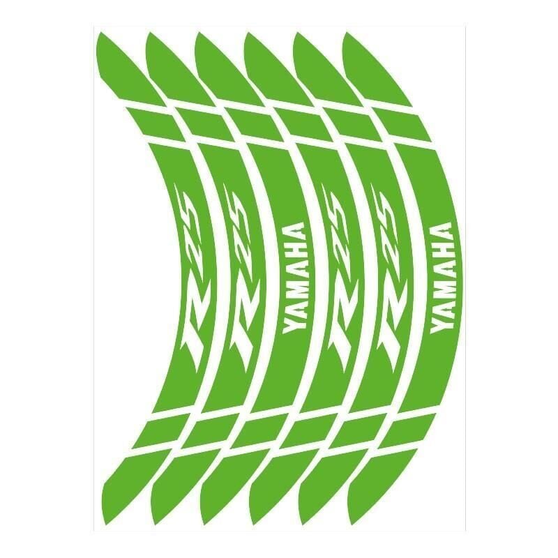 Yamaha Florasan Yeşil Geniş R25 Uyumlu 1 Set Jant Şeridi