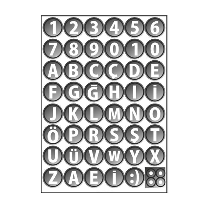 A4 Sticker 027 Tek Paket Çoklu