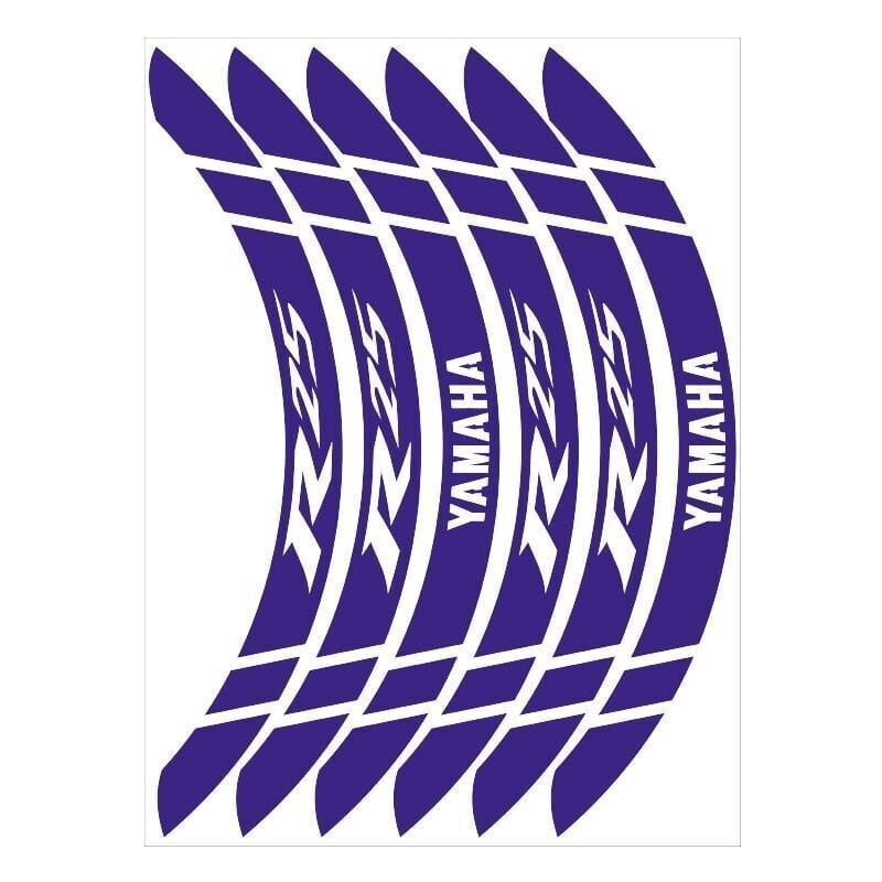 Yamaha Reflektör Mavi Geniş R25 Uyumlu 1 Set Jant Şeridi