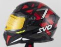 Kask Çenesi Açılır Gözlüklü Evo Kırmızı-Gri-Siyah 90601 -S-
