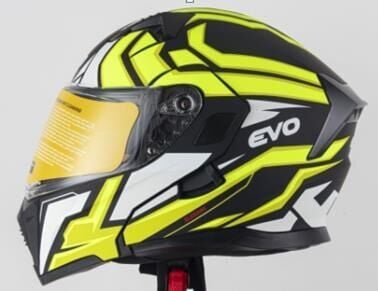 Kask Çenesi Açılır Gözlüklü Evo Sarı-Siyah-Beyaz 90605 -S-