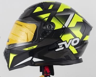 Kask Çenesi Açılır Gözlüklü Evo Sarı-Siyah 90602 -S-