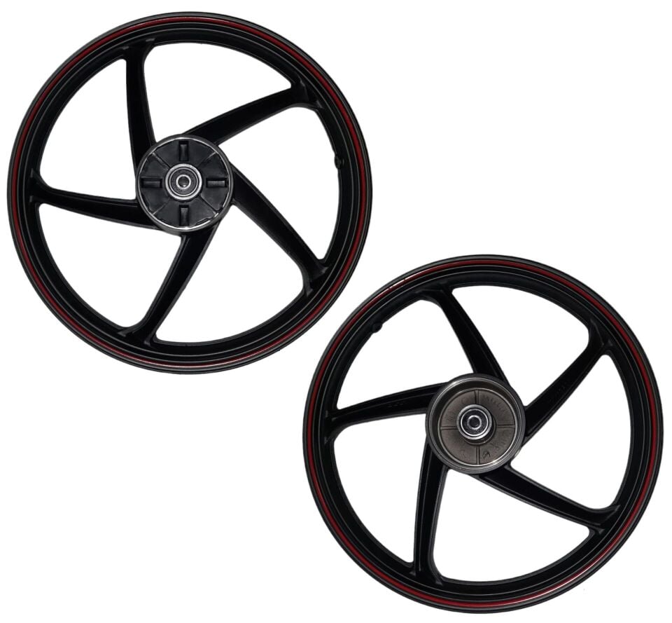 Cub Arka Jant Çelik Siyah-Kırmızı 160-17