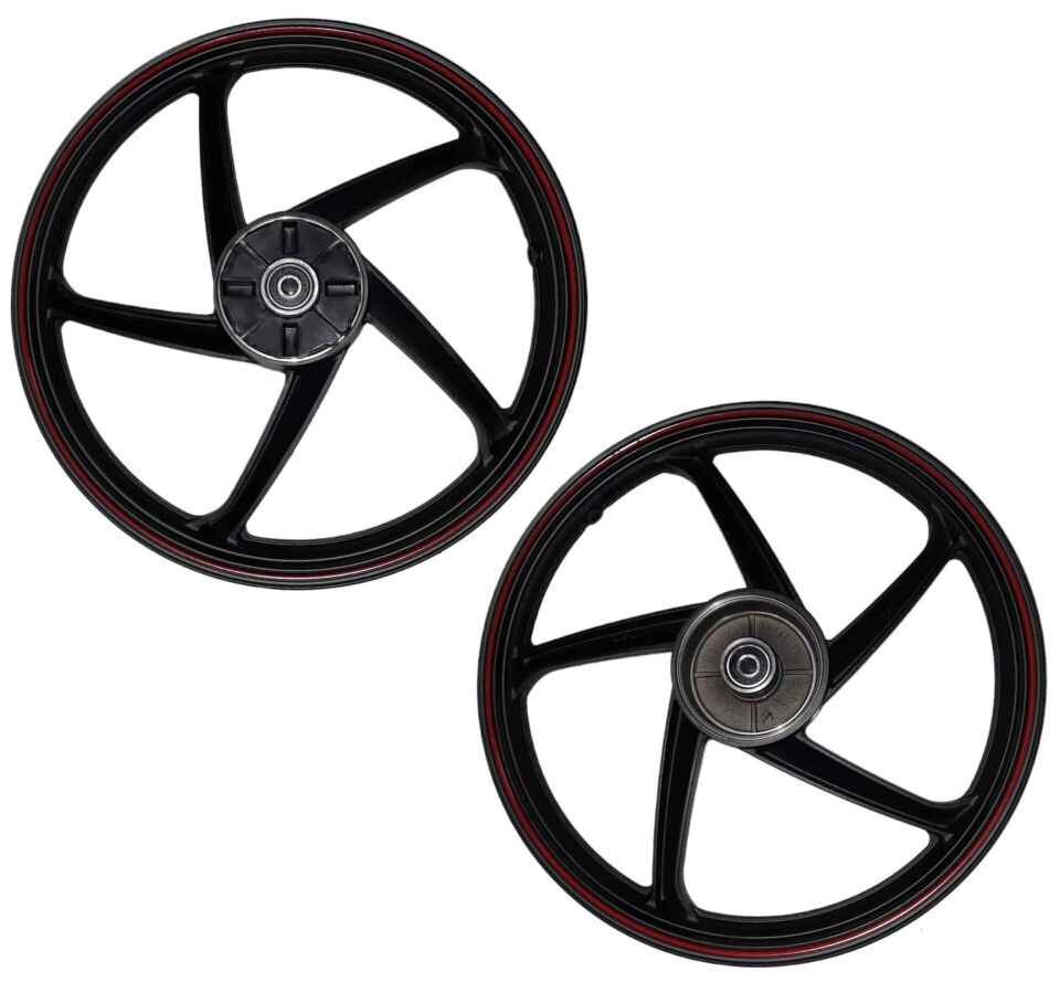 Cub Arka Jant Çelik Siyah-Kırmızı 160-17