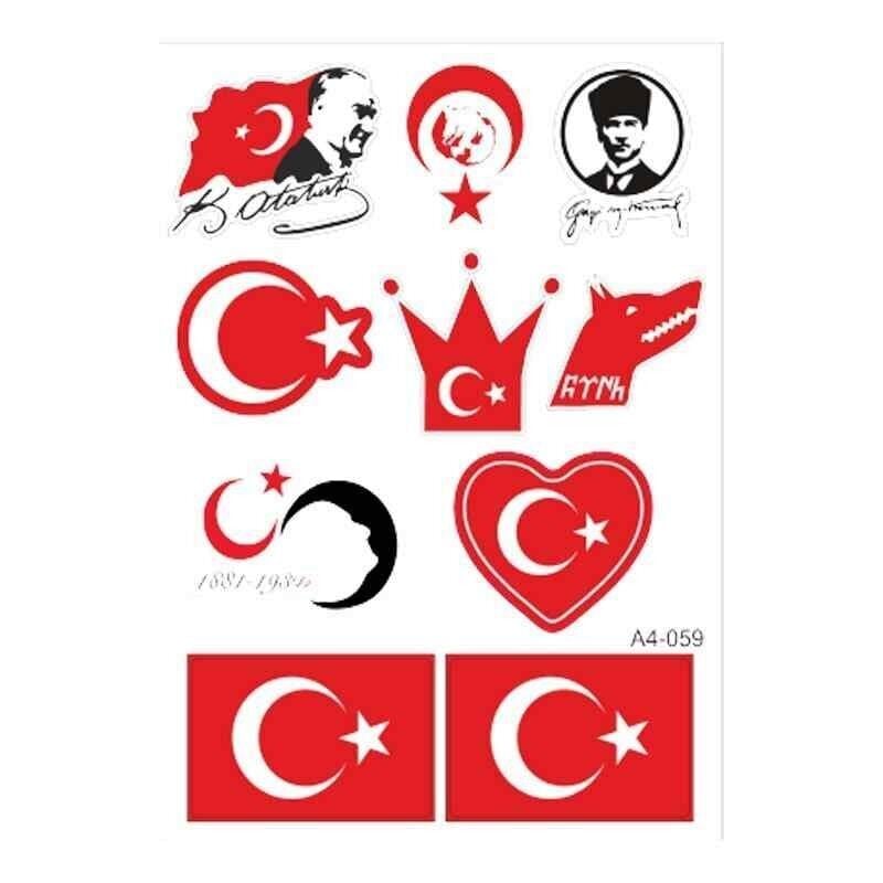 A4 Sticker 059 Tek Paket Çoklu