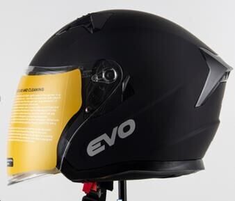 Kask Çenesiz Gözlüklü Evo Mat Siyah 52803 -S-