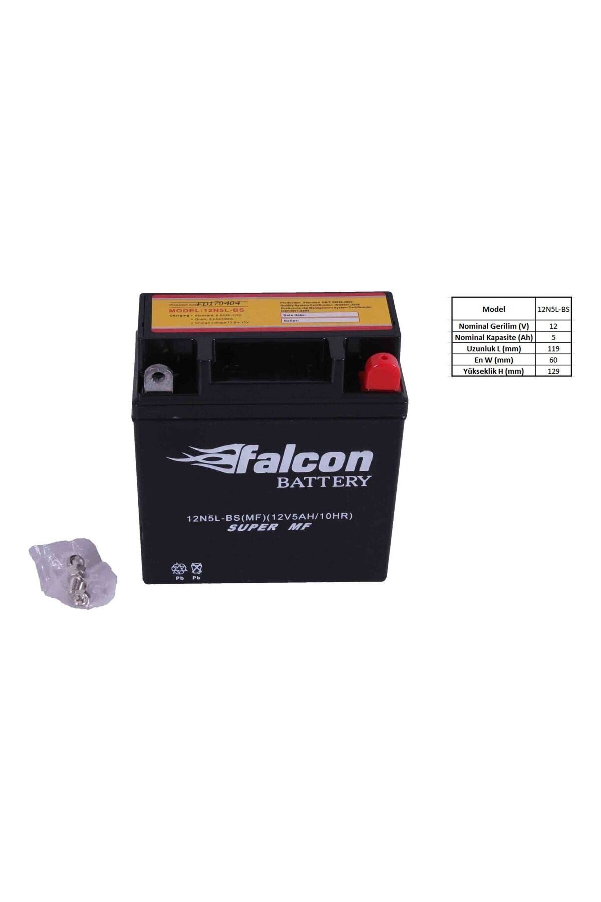 Kmt Çelik 100 12-v 5 Ahr (12n5l-bs) Kuru Akü (cub-ybr) Orj Orijinal