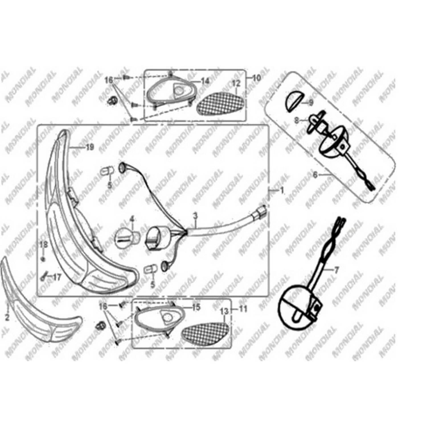 100Km Ön Sağ Park Lambası Orj