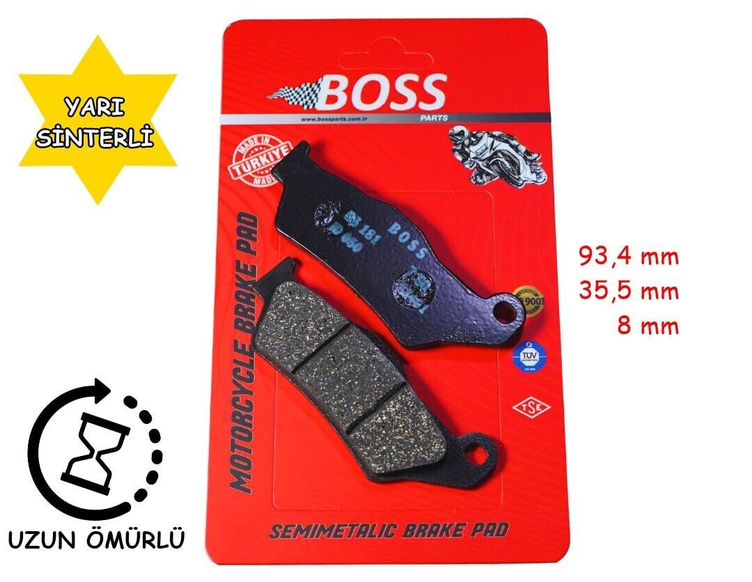 Bajaj Ön Fren Disk Balatası Boss Fa181 Pulsar Ns 200-Rs 200-220-Ns 150-Discovery 150 F