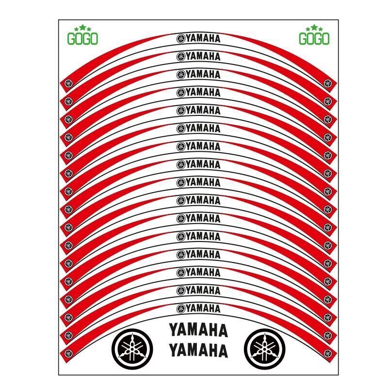Yamaha Kırmızı Beyaz Uyumlu Reflektörlü 1 Set Jant Şeridi