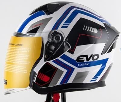 Kask Çenesiz Gözlüklü Evo Mavi-Siyah 52808 -S-