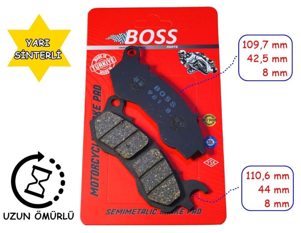 Rks Ön Fren Disk Balatası Boss Fa709 Newlight 125 Mash 125İ Sfc 100 Automatıc Xi Snappy
