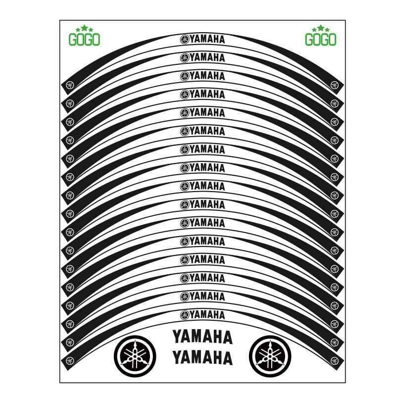 Yamaha Siyah Beyaz Uyumlu Reflektörlü 1 Set Jant Şeridi