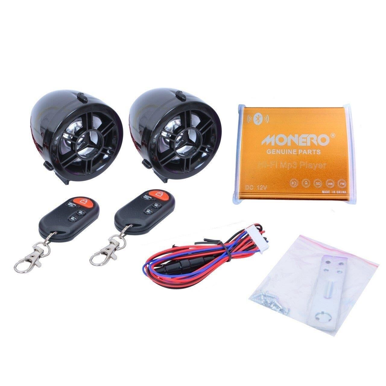 Motor Mp3 Çalar Alarm Seti Bluetooth Mor-Nikel