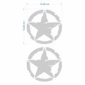 Skm Army Yıldız 13 X 13 Cm Gri Sticker 2 Li