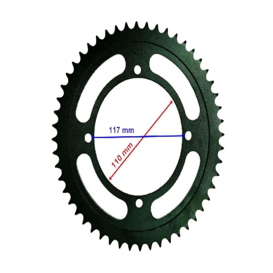Kawasaki Uyumlu Klx 150 Arka Dişli 428-52T İç 110X4 Delikli Ind