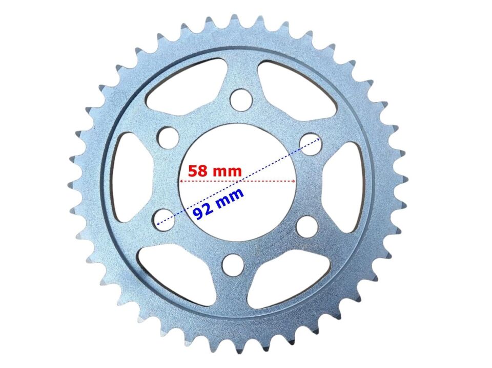 Rks Srk125 Arka Dişli 428-43T İç 58 Mm 6 Delik Öm