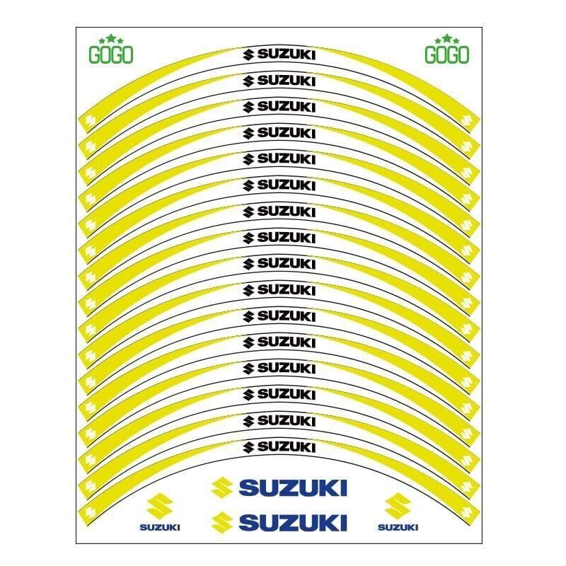 Sarı Beyaz Suzukı Uyumlu Reflektörlü 1 Set Jant Şeridi