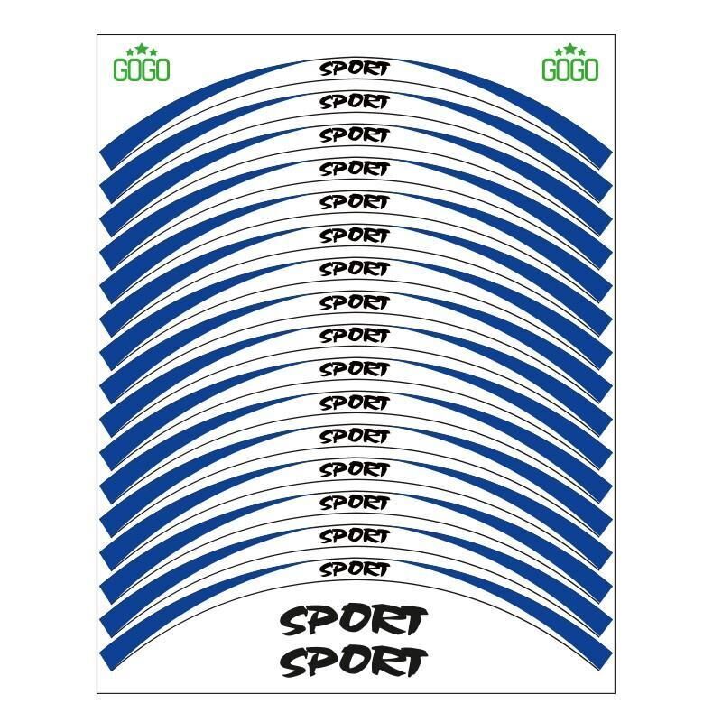 Mavi Beyaz Sport Reflektörlü 1 Set Jant Şeridi