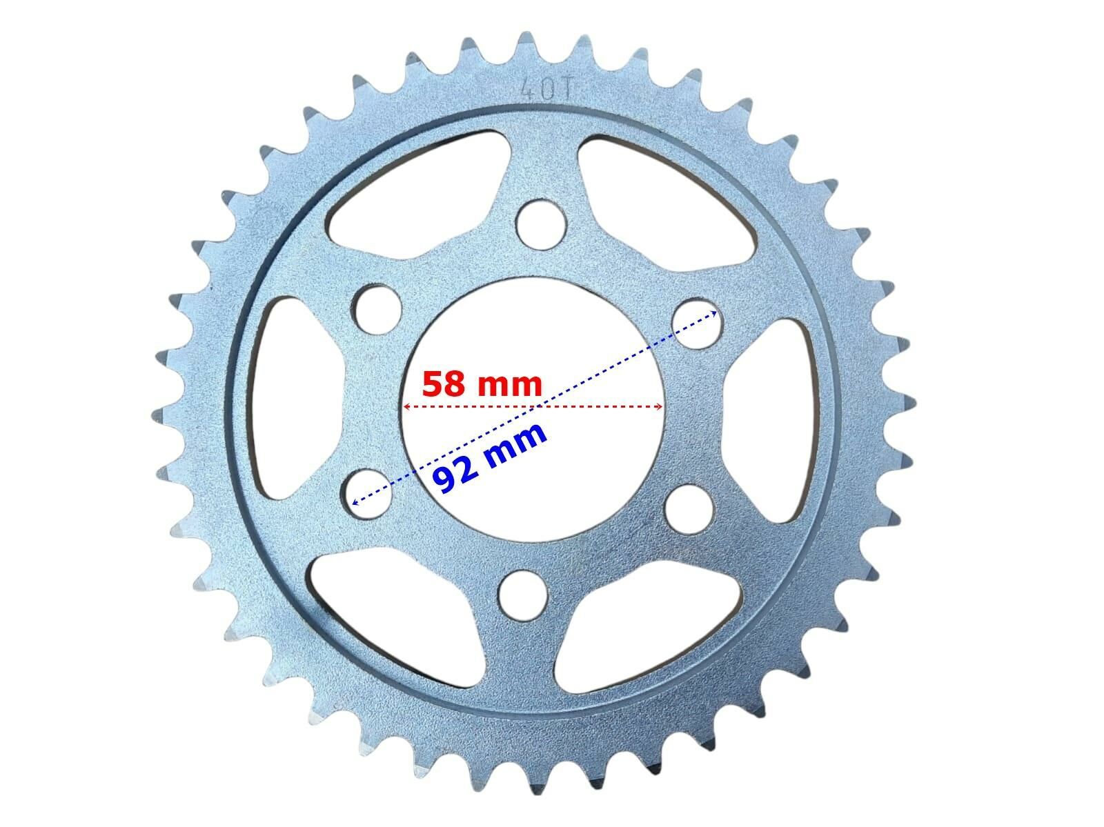 Rks Srk125 Arka Dişli 428-40T İç 58 Mm 6 Delik