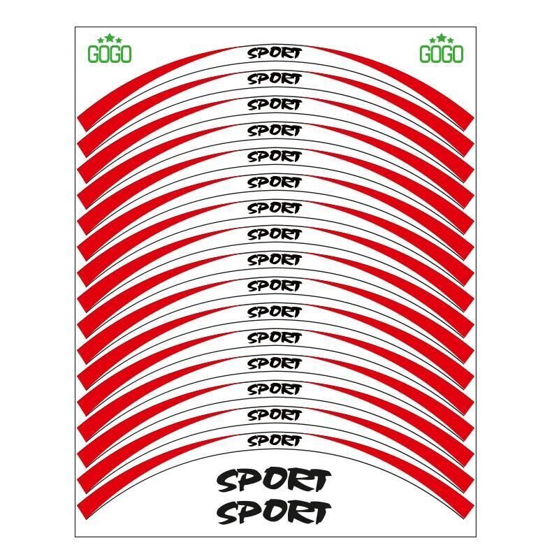 Kırmızı Beyaz Sport Reflektörlü 1 Set Jant Şeridi